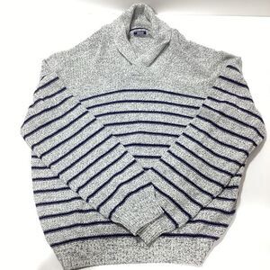 Izod Striped Split Cowel Neck Cotton Blend Sweater XXL